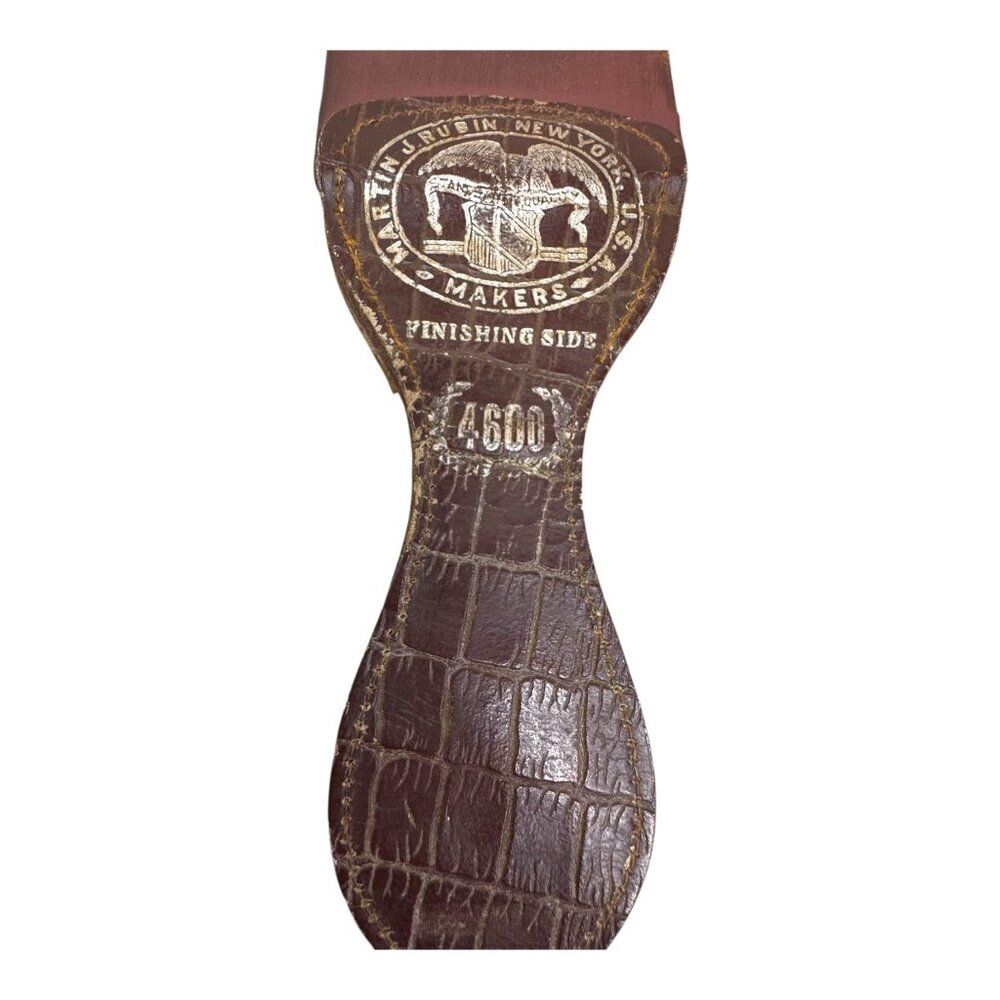 Martin J Rubin Genuine Horse Hide Straight Razor Strop Multi Dot Honing Side 24" - Picture 10 of 10